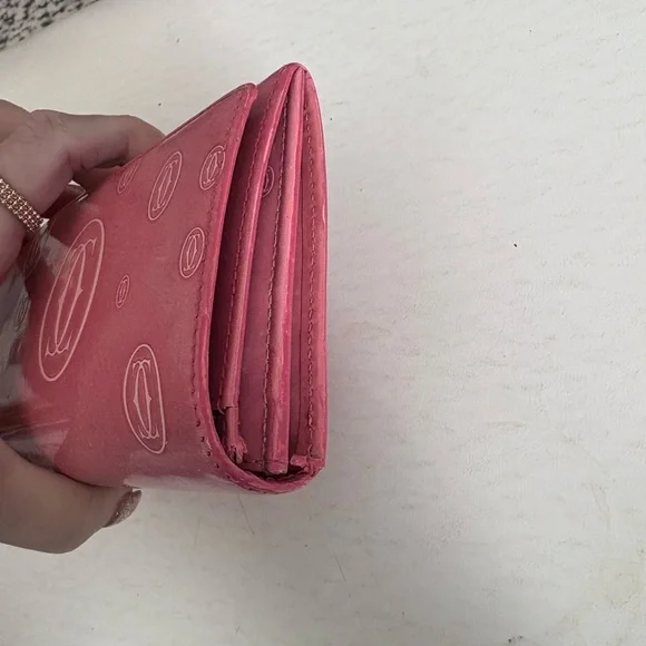 Cartier Pink Happy Birthday Monogram Long Patent Leather Wallet - Picture 11 of 11